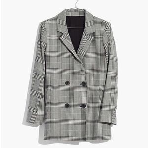 Madewell Caldwell Double Breasted Blazer Plaid NWT